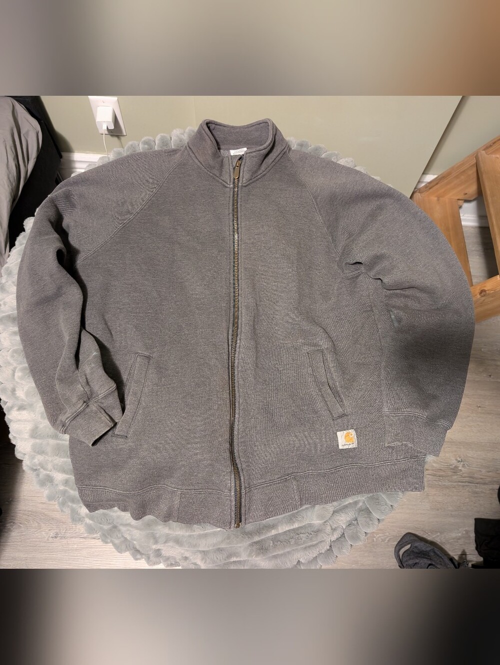 Vintage Carhartt Gray Zip-Front Jacket